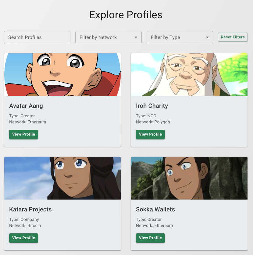 Explore Profiles